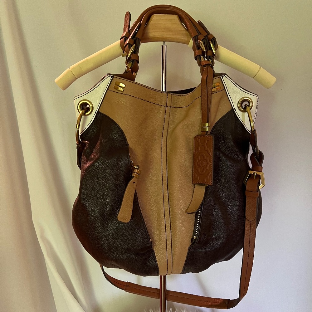 OrYANY Color Block Pebble Grain Hobo/Tote